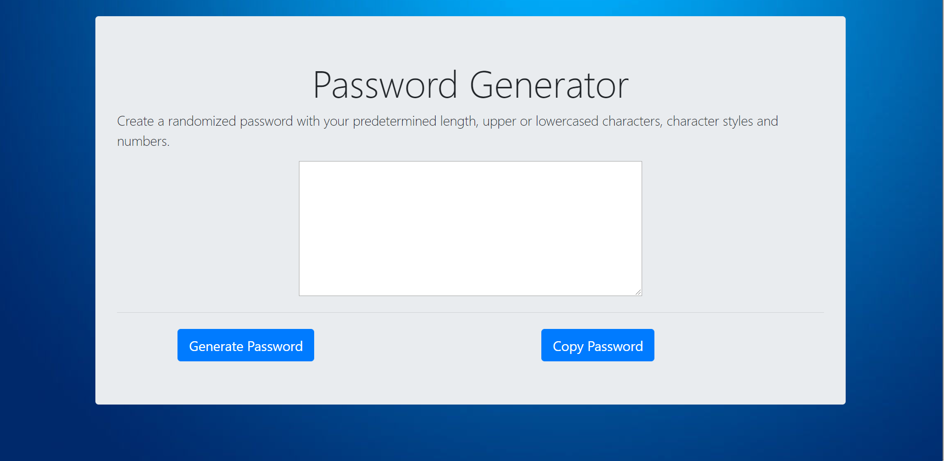 Password Generator